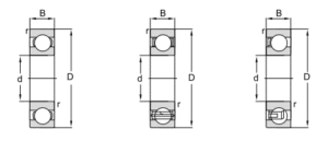 deep groove ball bearing drawing 1